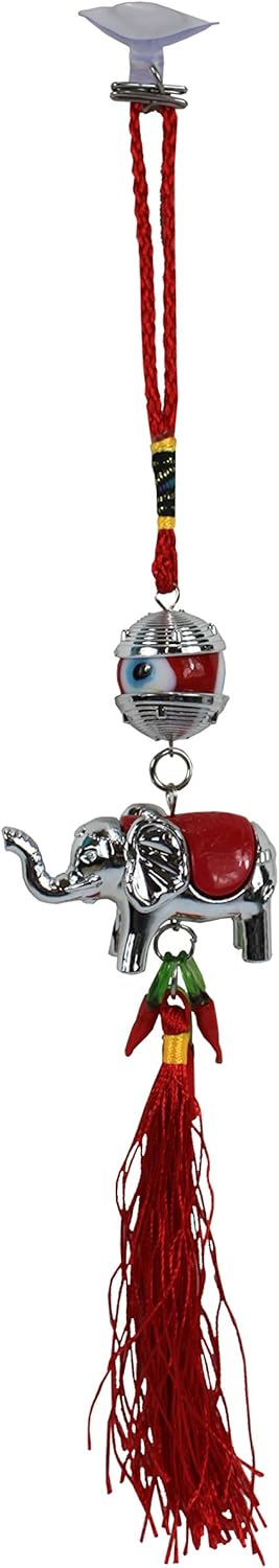 1812 - Red Silver Elephant Charm - |P-9 Store|