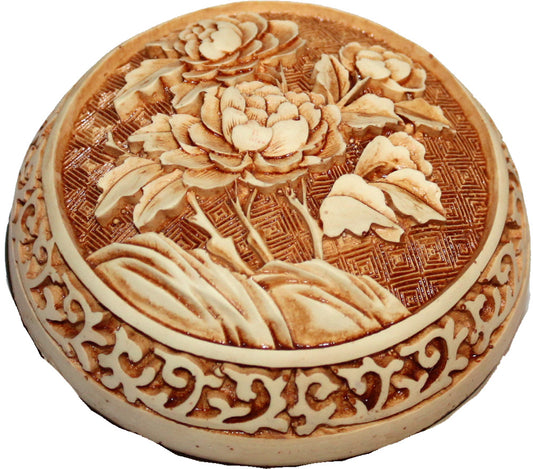 1815 - Faux Ivory Box With Lid - |F-23|