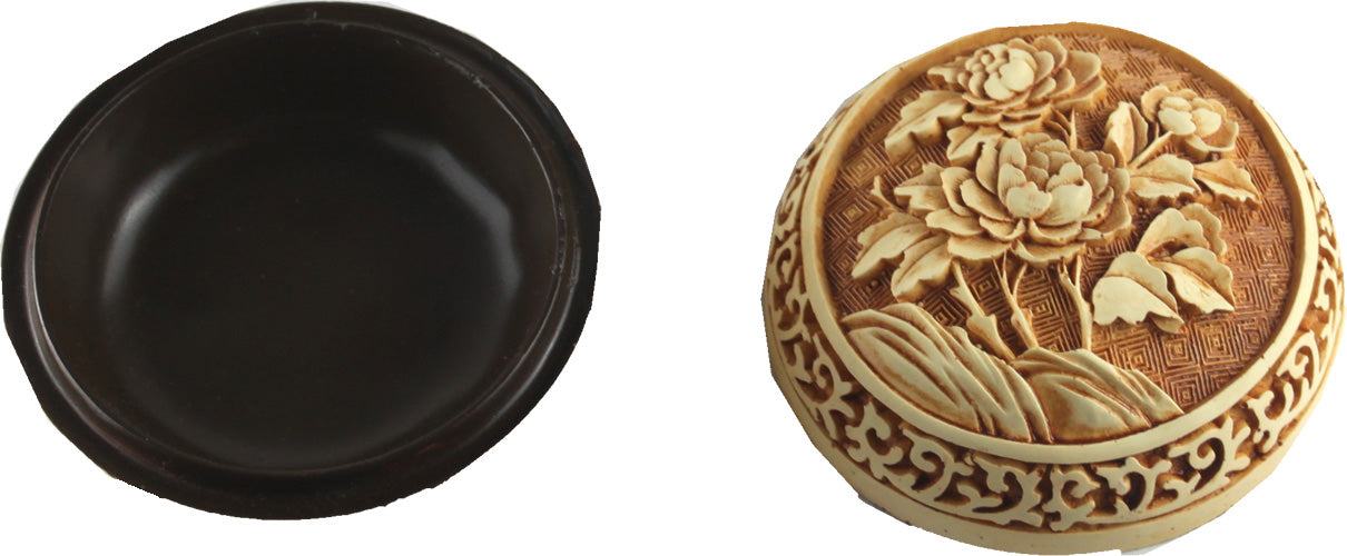 1815 - Faux Ivory Box With Lid - |F-23|