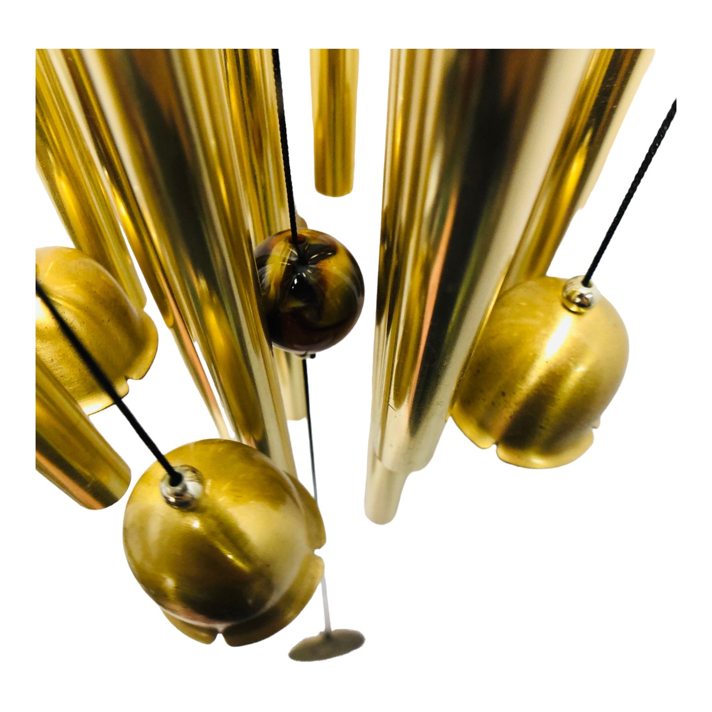 18234 - Stylish Set of Five Gold Bells Windchime for Home and Garden Decoration |A-05|