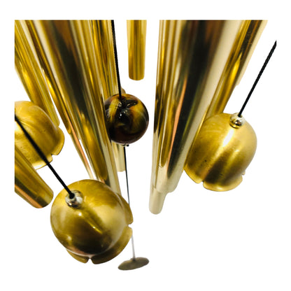18234 - Stylish Set of Five Gold Bells Windchime for Home and Garden Decoration |A-05|