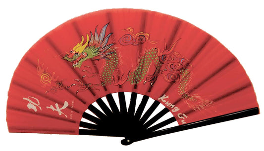 1824 - 13" Black Fan - Red Dragon - |W-20|