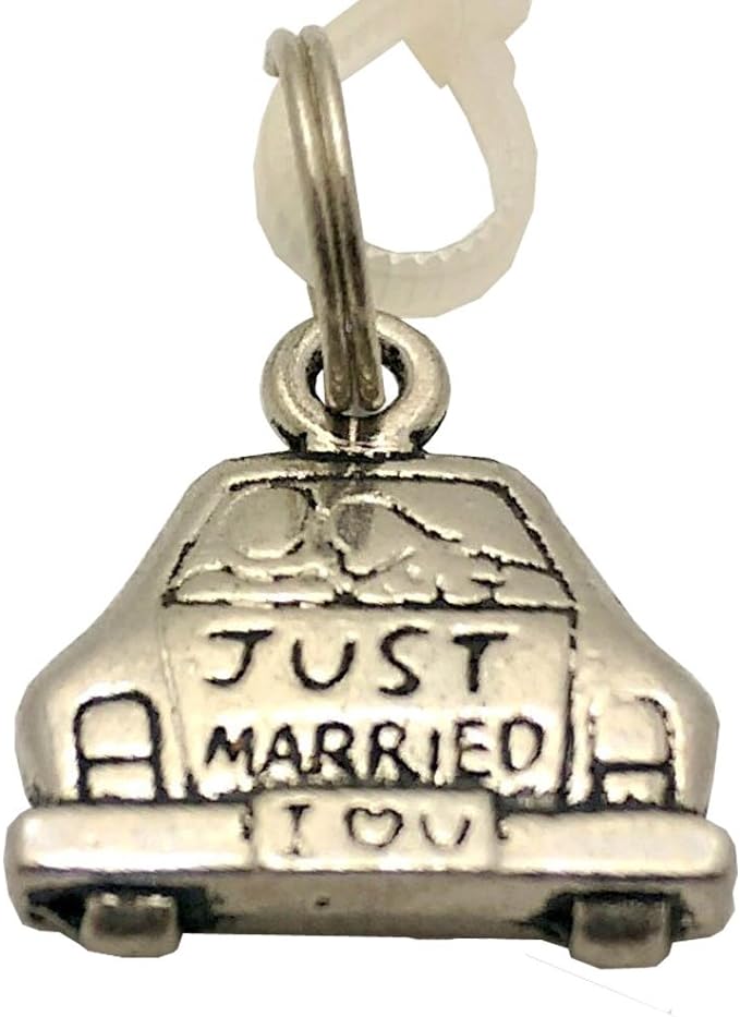 18331 - Just Married Charm w/I Love U - [Clear-171]