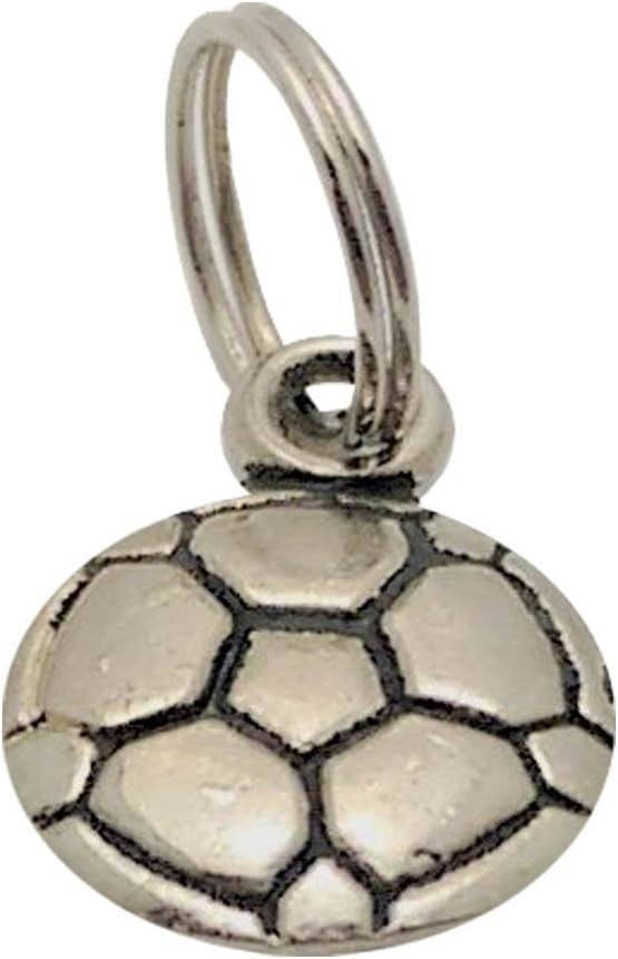 18332 - Plain Silver Soccer Charm - [Clear-171]