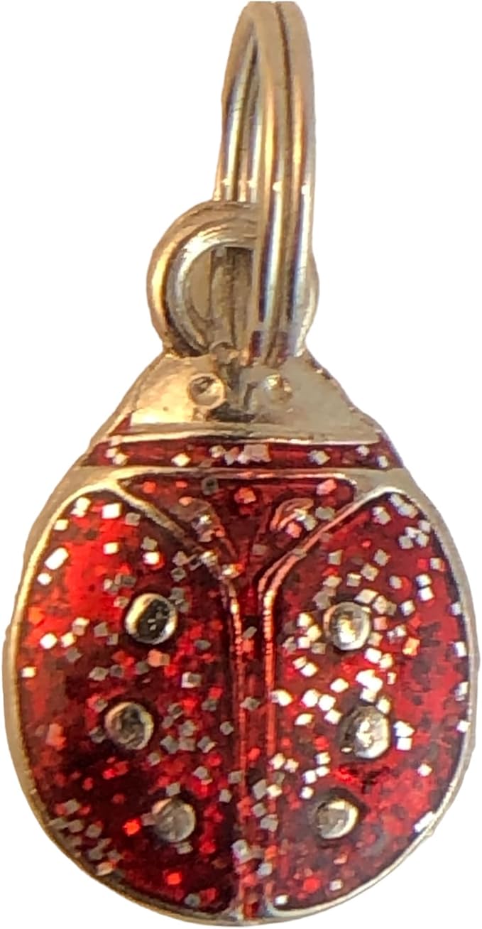 18353 - Set of 2 Lady Bug Charms - One Red and One Yellow - [Clear-171]