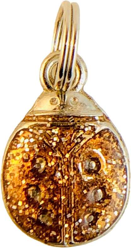 18353 - Set of 2 Lady Bug Charms - One Red and One Yellow - [Clear-171]