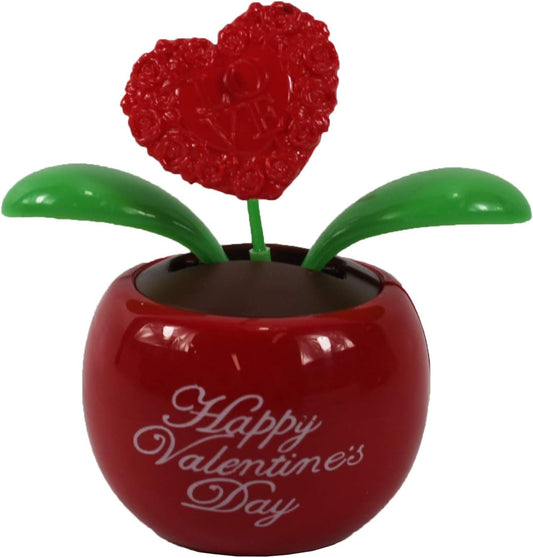 18450 - Valentine's Day Solar Heart Red Flower - [R-69 Garage]