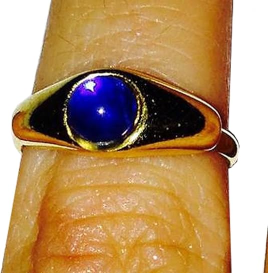 18505 - Sm Gold Ring w/Blue Stone - [Clear-205]