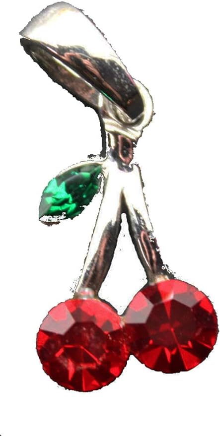 18667 - Red Double Cherry Charm - [Clear-218]