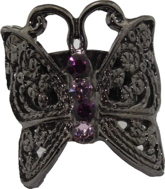 18668 - Butterfly Ring w/Purple Stones - [Store 0]