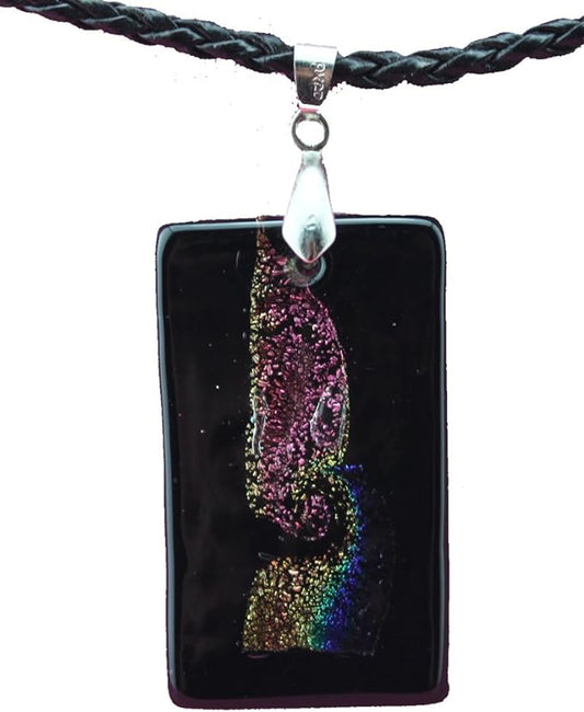 18861 - Black Rope Necklace - [Clear-205]