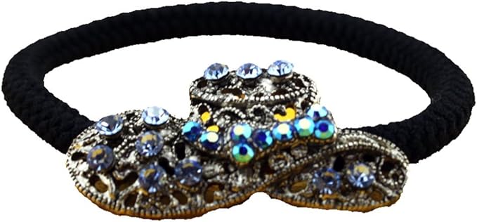 18866 - Sparkling Cowboy Ponytail Holder - [Clear-194]