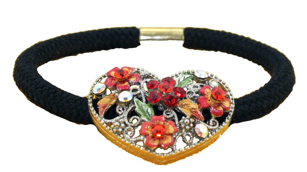 18867 - Heart Ponytail Holder - [Clear-222]