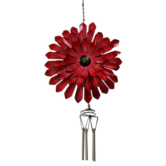 1887 - Large Red Flower Windchime - |Chime Wall|