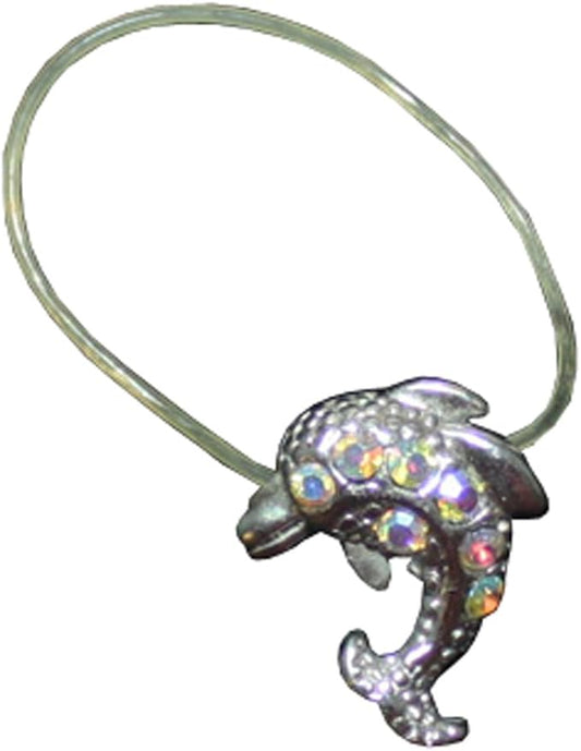 18930 - Crystal Dolphin Toe Ring - [Above R-3 Garage]