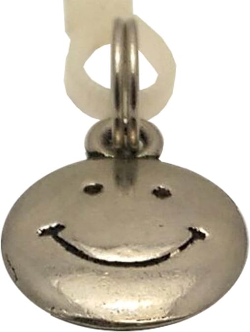 18953 - Silver Smiley Face Charm - [Clear-97]