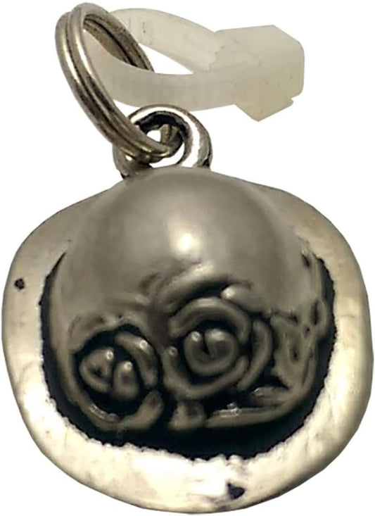 18981 - Ladies Hat with Roses Charm - [Clear-97]