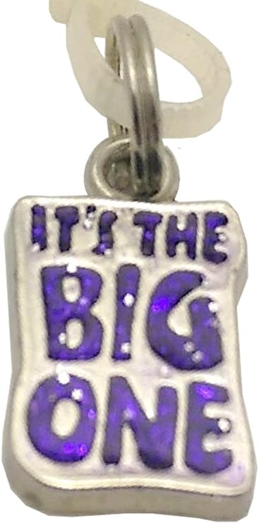 19007 - Purple Its the Big One Charm - [Clear-97]