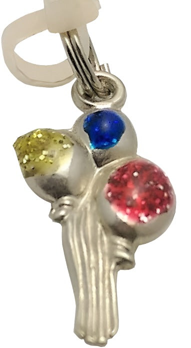 19027 - Multi Color Balloon Charm - [Clear-113]