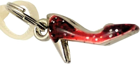 19039 - Red Silver Ladies Heel Charm - [Clear-129]