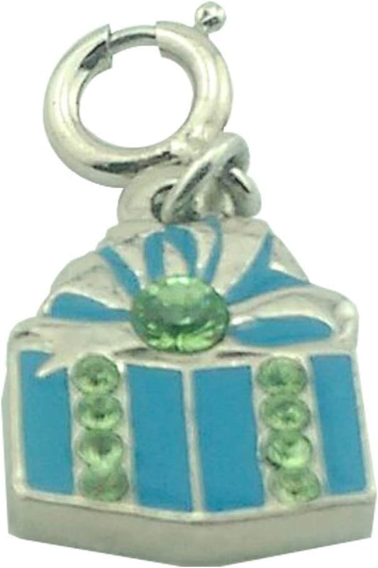 19065 - Asst Color Present Clip On Charm - [Clear-97]