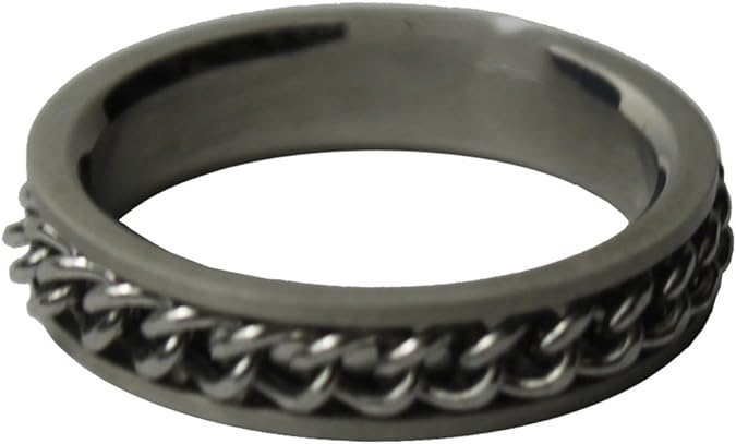 19070 - Silver Rotation Chain Ring 8.5" - [Clear-69]