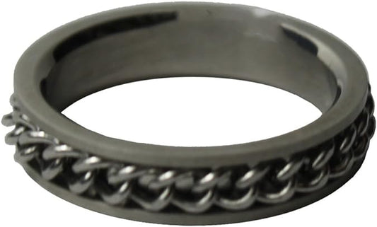 19070 - Silver Rotation Chain Ring 8.5" - [Clear-69]