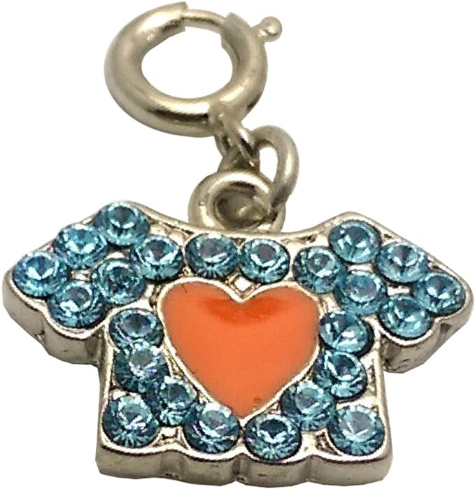 19082 - Assorted Color Shirt Clip On Charm - [Clear-97]