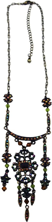 19250 - Multi Color Crystal 18" Necklace and Earrings - [Clear-102] Need new pic