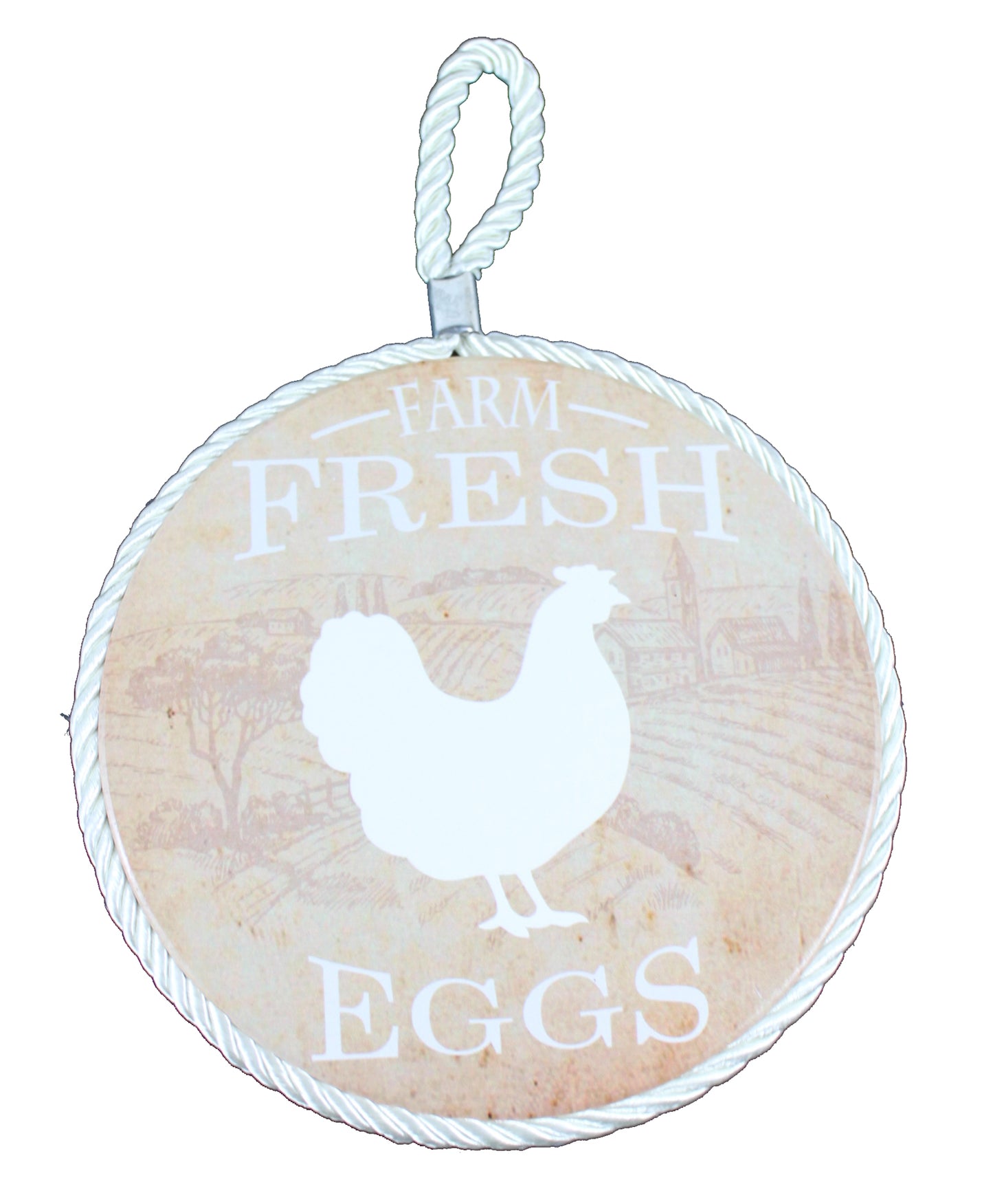 1930 - 5" Round Sign Farm Fresh Eggs |Pod 2-59|