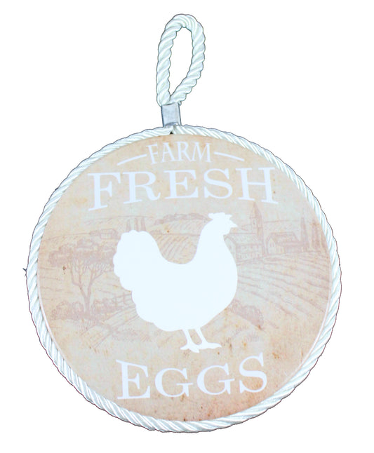 1930 - 5" Round Sign Farm Fresh Eggs |Pod 2-59|