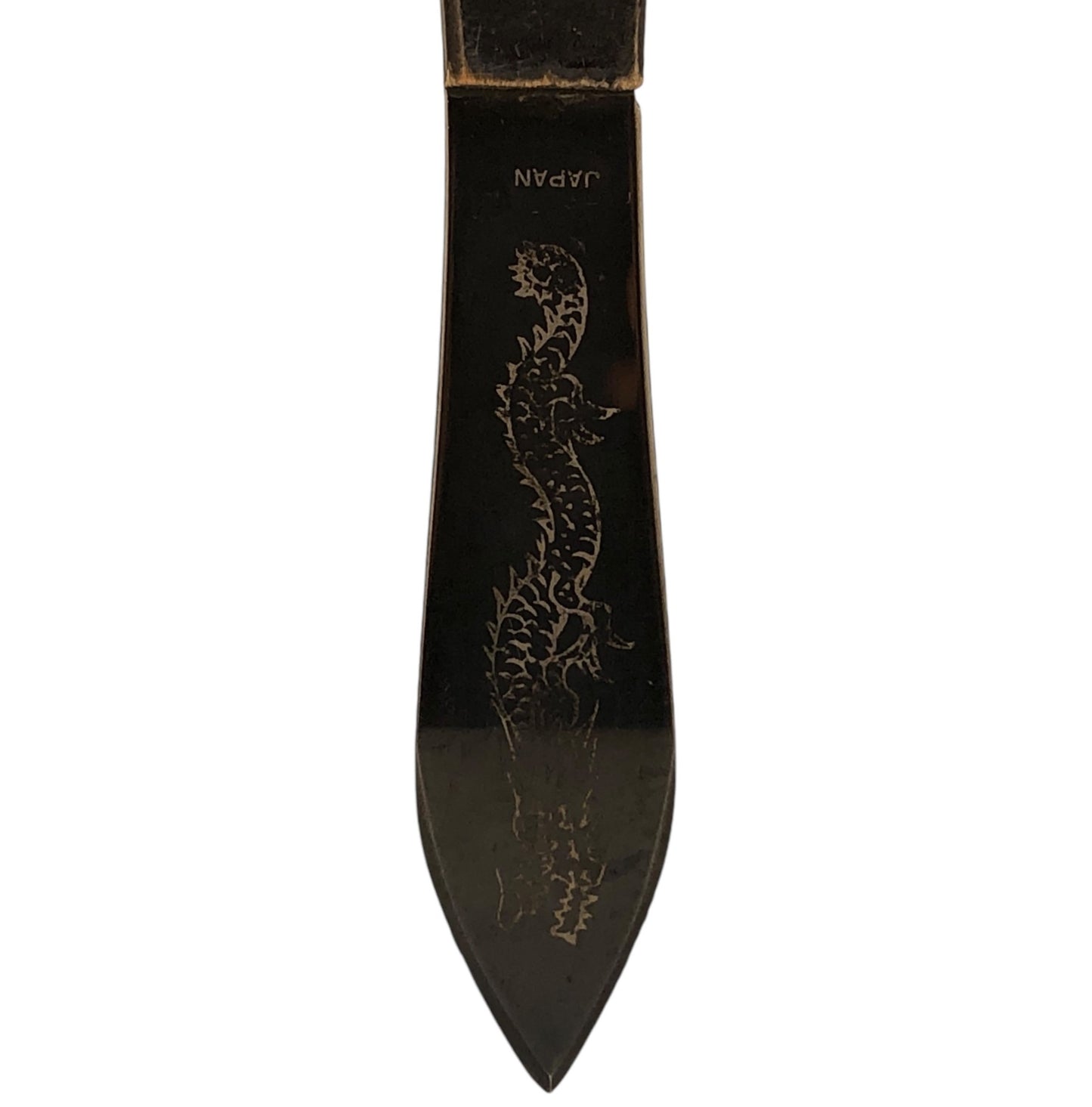 19393 - Black 7-Inch Throwing Knife w/ Dragon |89|