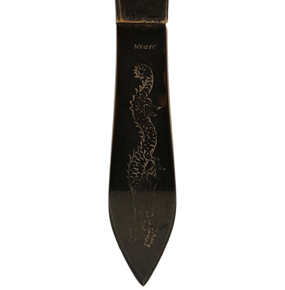 19393 - Black 7-Inch Throwing Knife w/ Dragon |89|