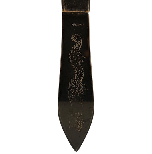 19393 - Black 7-Inch Throwing Knife w/ Dragon |89|
