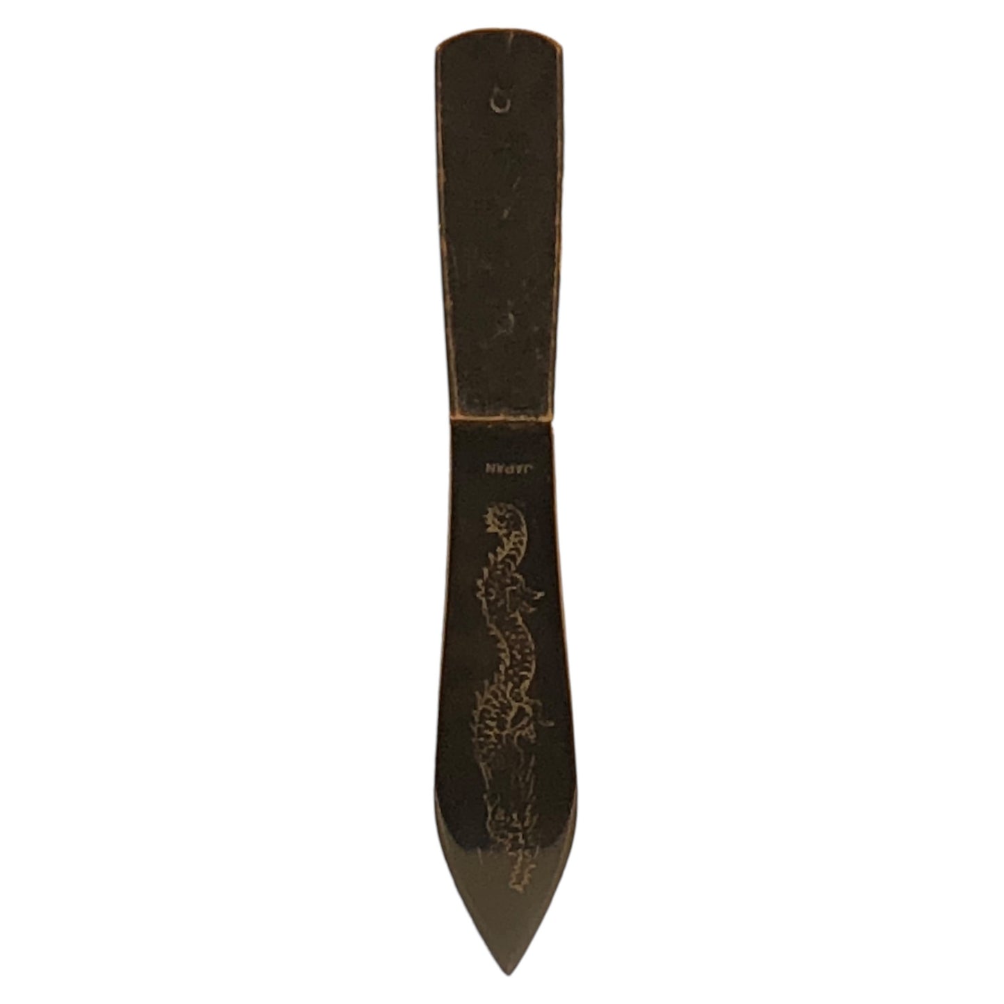 19393 - Black 7-Inch Throwing Knife w/ Dragon |89|