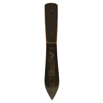 19393 - Black 7-Inch Throwing Knife w/ Dragon |89|