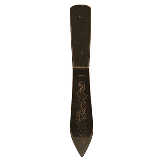 19393 - Black 7-Inch Throwing Knife w/ Dragon |89|