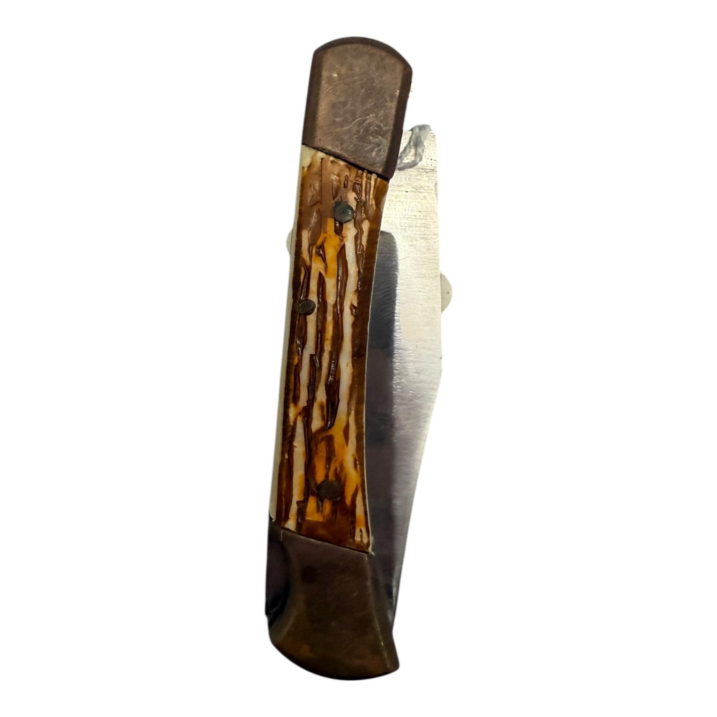 19394 - Brown, White 7" Folding Knife |81|