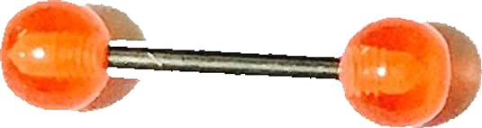 19407 - Eyebrow Straight Bar Red - [Clear-134]