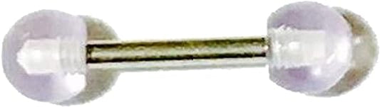 19408 - Eyebrow Straight Bar Clear - [Clear-134]