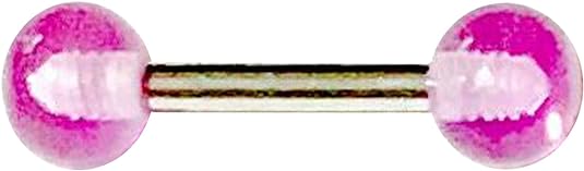 19409 - Eyebrow Straight Bar Purple - [Clear-134]