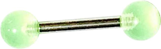 19410 - Eyebrow Straight Bar Green - [Clear-140]