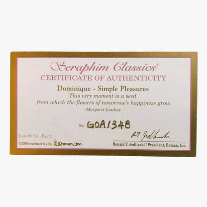 19490 - Seraphim Classics Dominique #81824 - 8" x 6" x 8.5" |10-3|