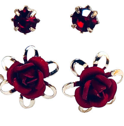 19620 - Set of 6 Asst. Small Earrings - [Clear-118]