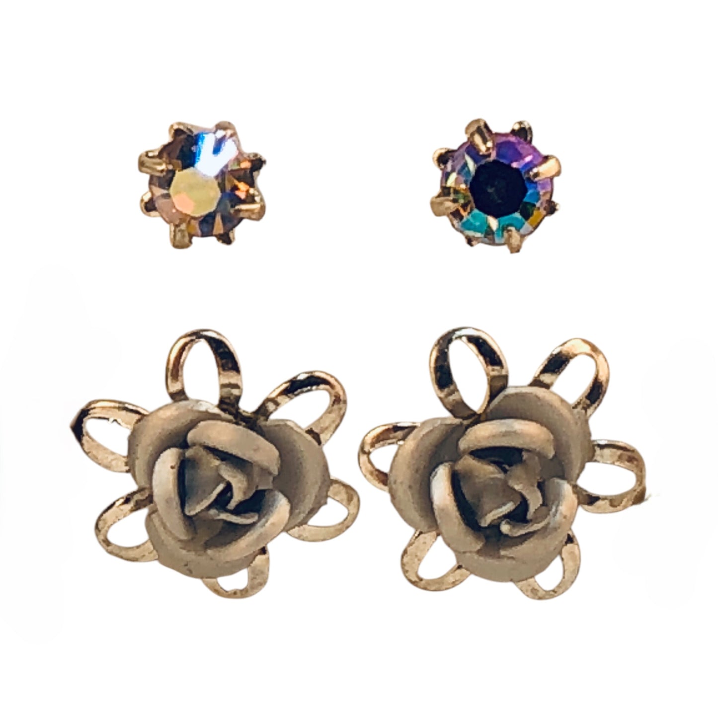 19620 - Set of 6 Asst. Small Earrings - [Clear-118]