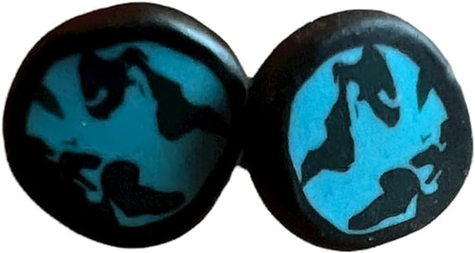 1965 - Kuaii & Company 1/4" Earth Earrings - |Clear-180|