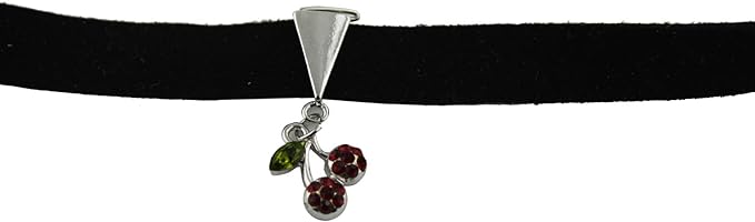 19667 - Black Choker w/Red Cherry - [Clear-222]