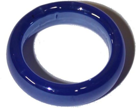 19677 - Blue Glass Ring Size 7 - [Clear-38]