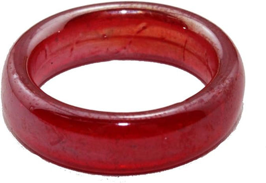 19679 - Red Glass Ring Size 7 - [Clear-38]