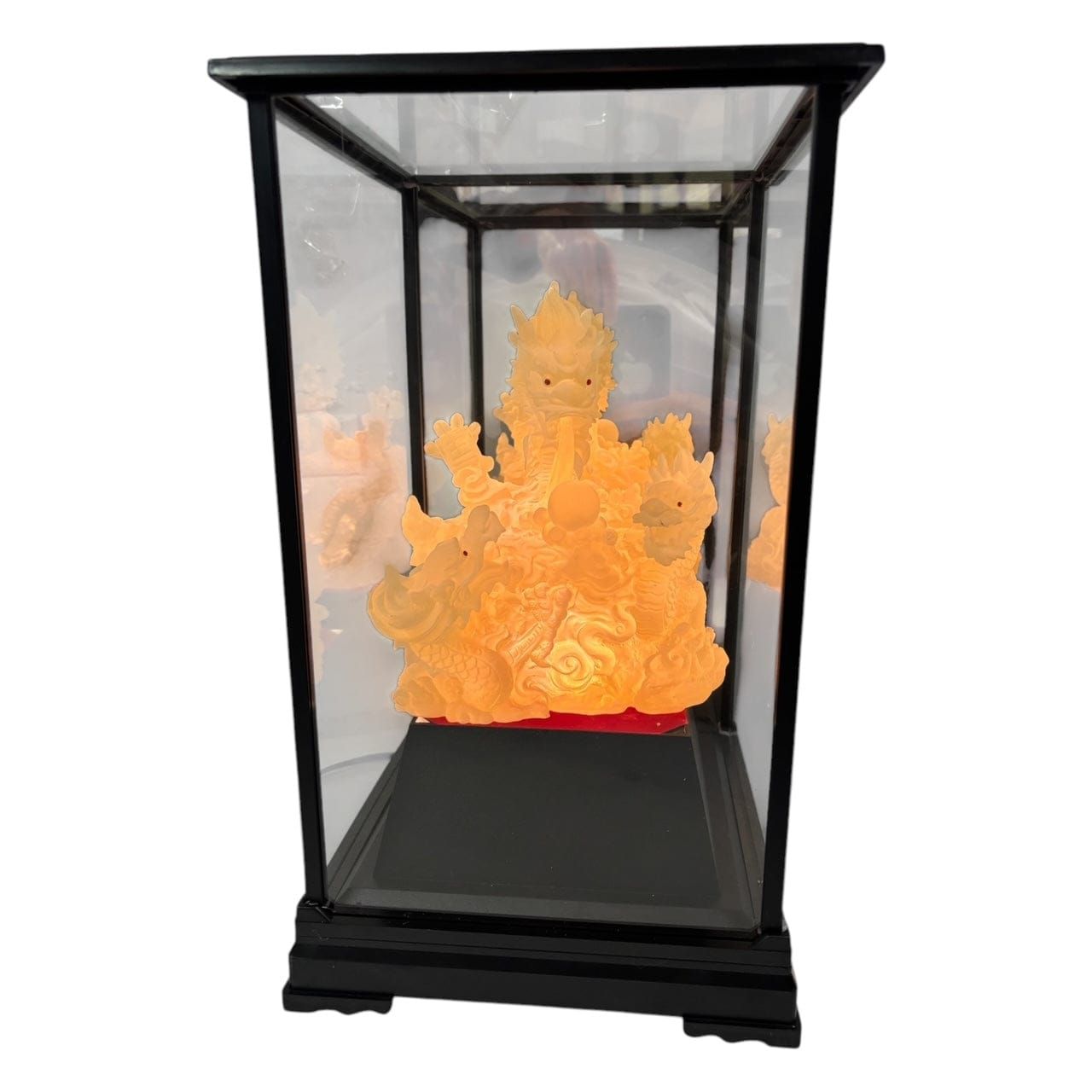 1969 - 15" Frosted Lighted Dragon in Display Case - |9-5|